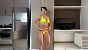 Yanne Moura Hot In Bikinis Showing Athletic Body