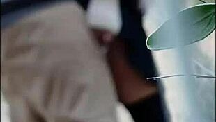 hot whore receives creampie and spanks outdoors