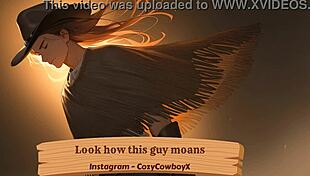 Check out how this guy moans during his intense orgasm