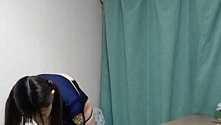 natural tits japanese girl changing from see-through lingerie to flight attendant uniform