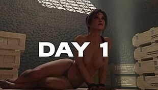 lara croft from tomb rider is captured by the enemy riding and anal sex