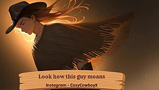 Check out how this guy moans during his intense orgasm