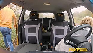 Blonde Mar Bella Engages in Public Outdoor Encounter