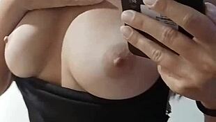 beautiful big natural tits babe getting sexy attention 😘