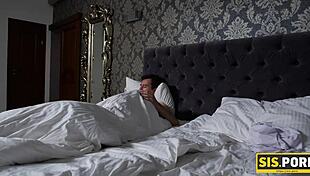 Slim Blonde and Stepbrother's Unplanned Encounter After Dinner