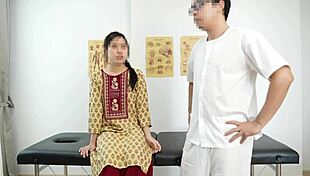 Indian Desi Girl Gives Homemade Massage In Uniform