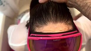 dickflash in bathroom with big cock and deepthroat 😏