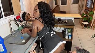 Sexy Latina Maid Sucks Monster Cock