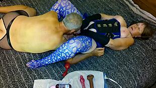 Granny Carmen Licks And Dicks In Double Position Double Cum