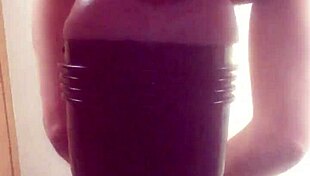 gazzadomm fucking his fleshlight male toy passionately