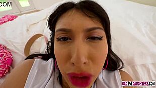 pouty girl uses stepdad to get over her ex wife