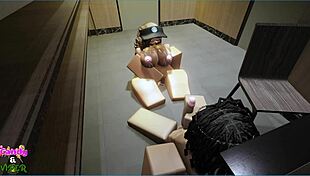 Fucking Candy intensely while she's on break in this roleplay consensual scene.