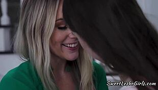 Busty Brunette Lesbian Teen 18+ Seduces Big Tit Older Blonde Milf For A Wet Fuck - Bunny Madison Hazel Moore