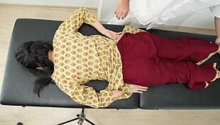 Indian Desi Girl Gives Homemade Massage In Uniform