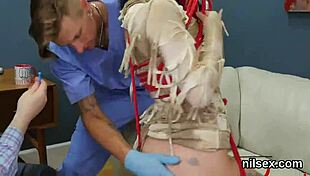 i brought this unusual kitten to the anal asylum for some harsh suckin' and lickin' treatment