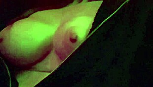 I flash my big tits in public