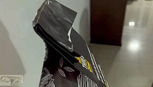 redhead wife orders snack and delivery guy eats her pussy