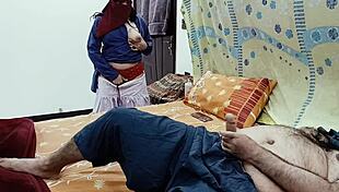 Desi school girl watches stepfather masturbate before joining him in intimate moment