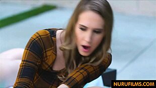 Lesbian Wives In Bikinis Fuck With Nosey Neighbor!