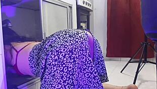 Oh no, I'm stuck in the pantry! Big ass gets fucked hard!
