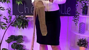 Teacher Shows See Through Pantyhose Feet At Night Club