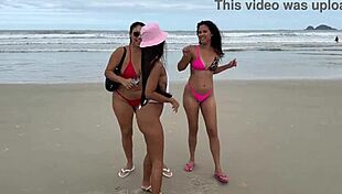 Beach Holiday with Ted Guarantees Fun with Maya, Bia, and Candy