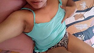 Alone in the room she wants tight pussy penetrated by huge mexican cock