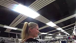 Charming czech cutie screwed in shopping centre pov