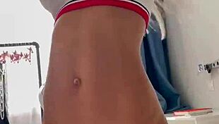 Monika Fox's Teasing Strip of Sport Outfit