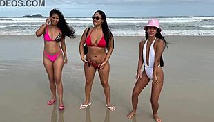 Beach Holiday with Ted Guarantees Fun with Maya, Bia, and Candy