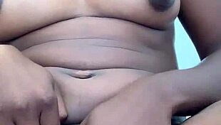 ebony solo dildo masturbation