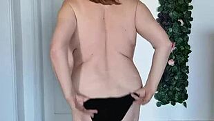 Granny Mariaolds Dances and Plays Shaved Pussy