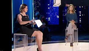 Bianca, the super sexy mature lady, flashes her legs in an upskirt