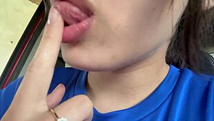 awesome latina spitting mouth fetish with lover 😘