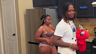 big booty stepmom home alone with stepson on new years he sticks his big cock inside until he fills her with cum