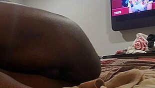 Horny guy jacks off to his own porn