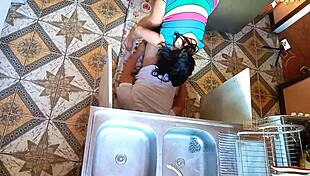 I watch unfaithful wife fuck plumber. Rough in kitchen! 😳