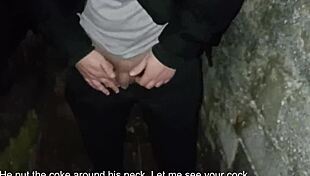 couple pees and fucks behind the church