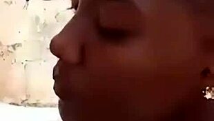 Two Liberian Lesbos Making Out Outdoors