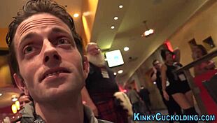 Old Domina cuckolds husband with big cock for cumshot