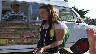 Pretty brunette Gracie Glam licked and fingered before getting fucked hard