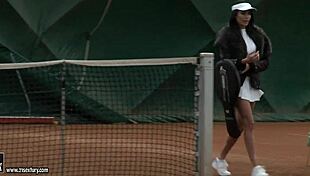 Anissa Kate Gets Hard Anal Fuck on Tennis Court