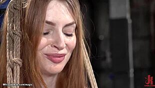 pale slave get whipped and ass fucked by lezdom mistress