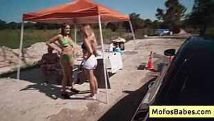 Bang That Horny Busty Blondie Slut JC Wilds Hard in the Car!