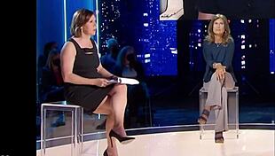 Bianca, the super sexy mature lady, flashes her legs in an upskirt