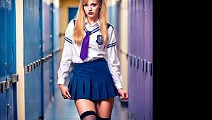 Teen Cosplay School Parody Back In Time Album