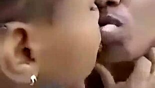 Two Liberian Lesbos Making Out Outdoors