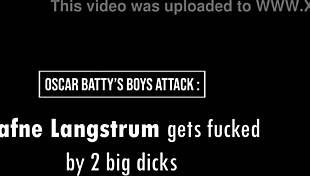 Dafne langstrump fucked by two big dicks in anal dp with gaping atm