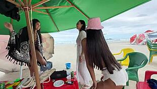 Beach Holiday with Ted Guarantees Fun with Maya, Bia, and Candy
