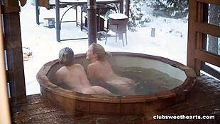 petite young teen gets tight assfucking in hot tub winter snow special